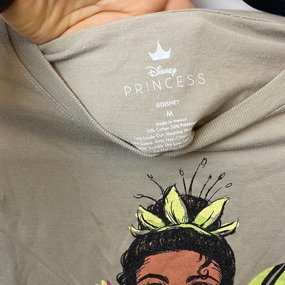 Disney Women's Tee with Tiana Design in Green and Brown - Picture 2 of 3